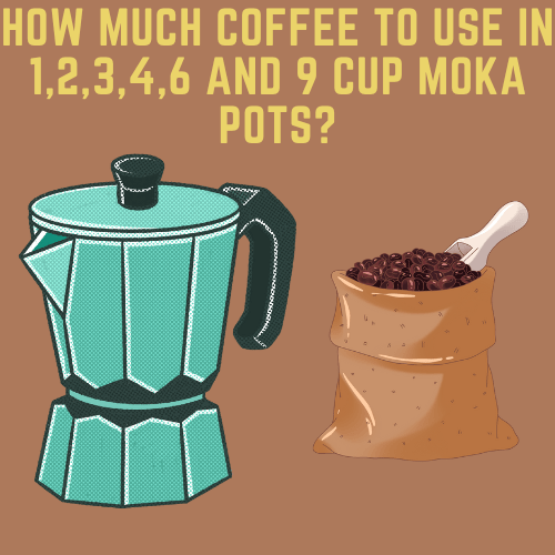 How much coffee to use in 1,2,3,4,6 and 9 cup Moka pots?