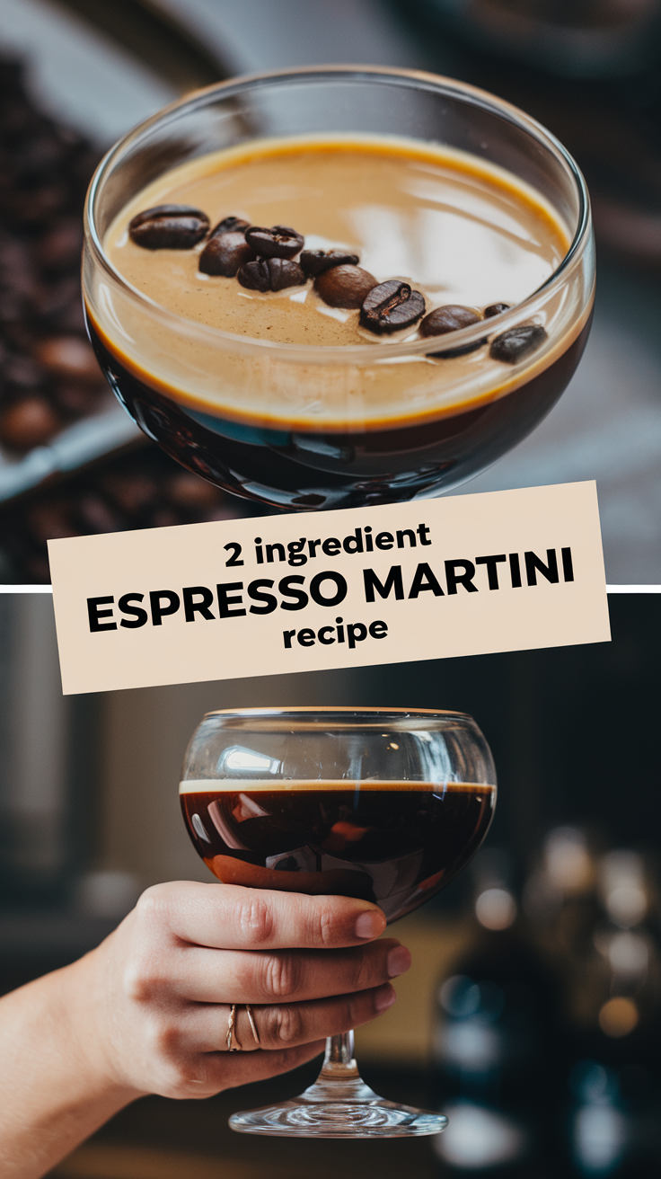 2 Ingredient Espresso Martini: Quick Recipe with Vodka and Coffee Liqueur 2 Ingredient Espresso Martini: Quick Recipe with Vodka and Coffee Liqueur