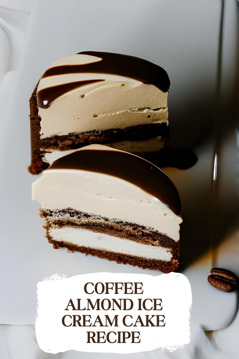 Coffee Almond Ice Cream Cake Recipe : The Perfect Sweet and Nutty