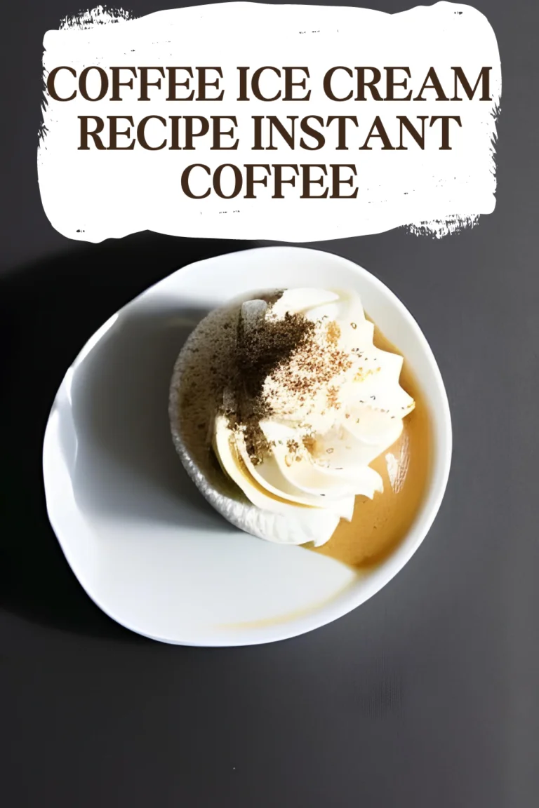 Coffee ice cream recipe with instant coffee and brown sugar