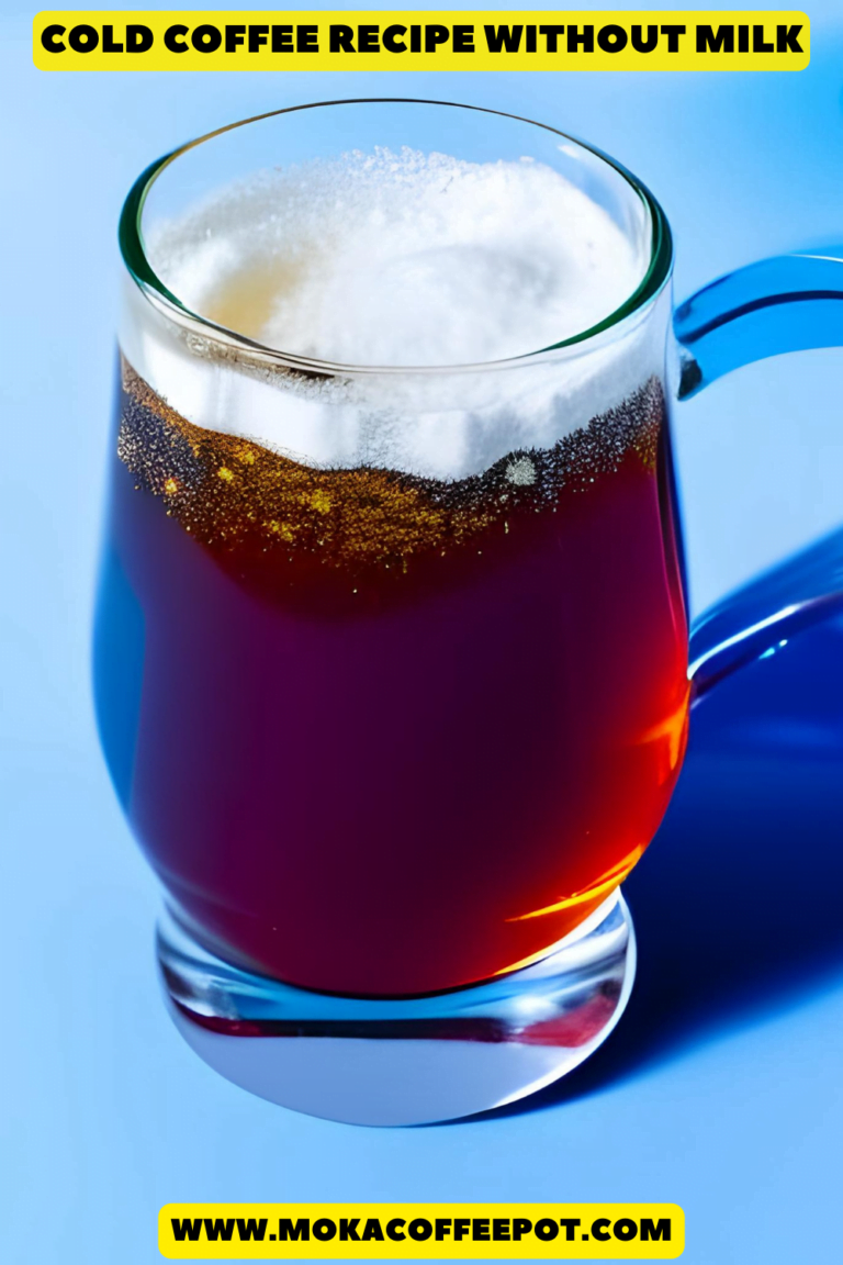 Cold coffee recipe without milk