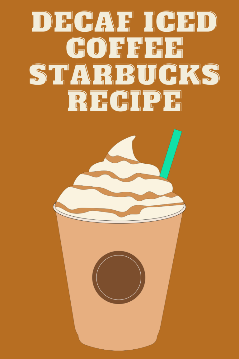 Decaf iced coffee Starbucks recipe