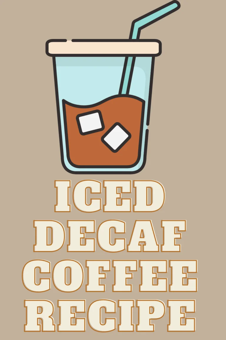 Iced decaf coffee recipe
