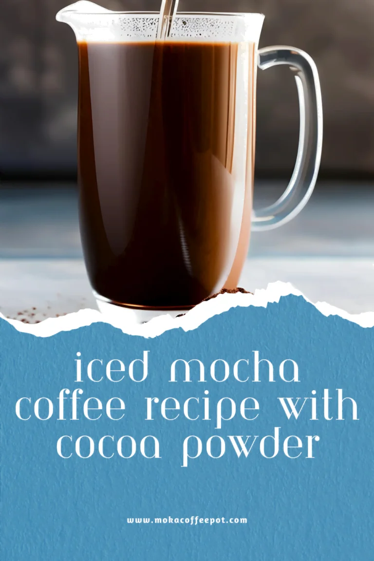 Iced mocha coffee recipe with cocoa powder : A Perfect Pick-Me-Up Iced mocha coffee recipe with cocoa powder