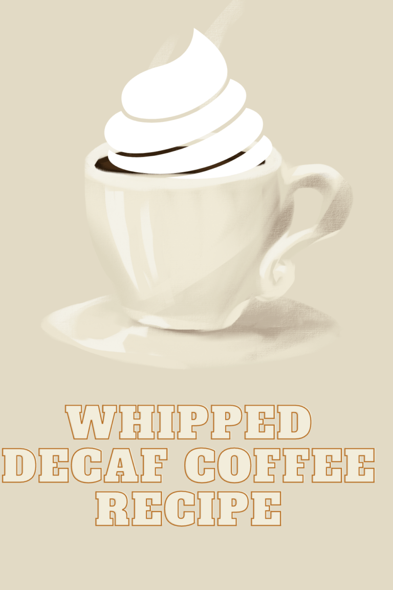Whipped decaf coffee recipe Whipped decaf coffee recipe
