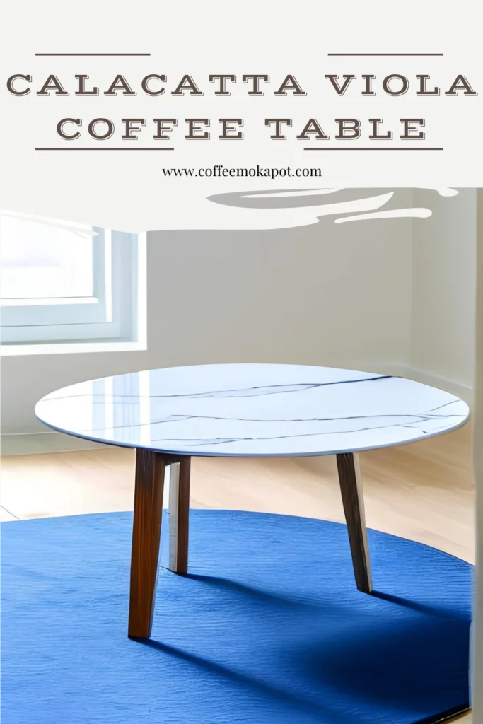 calacatta viola coffee table