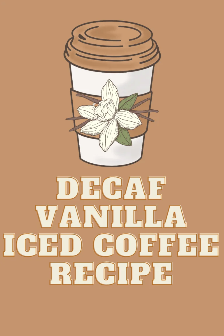 Decaf vanilla iced coffee recipe