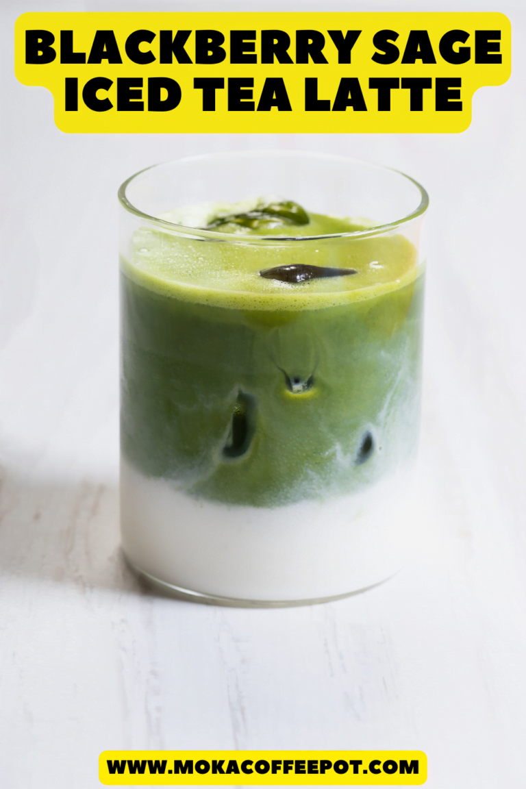 Blackberry Sage Iced Tea Latte: Berry Herb Medley