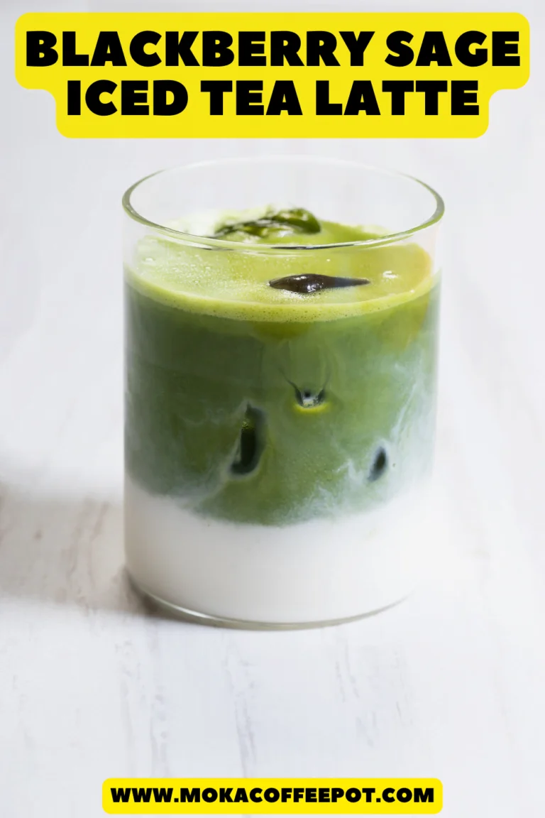 Blackberry Sage Iced Tea Latte