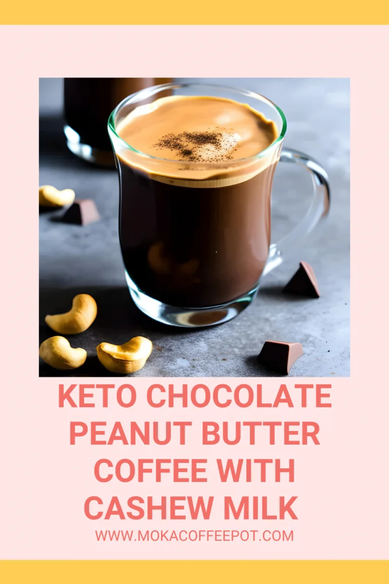 Keto Chocolate Peanut Butter Coffee with cashew milk Keto Chocolate Peanut Butter Coffee with cashew milk
