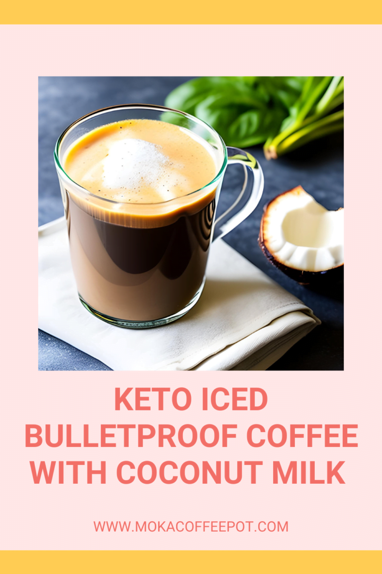 Keto Iced Bulletproof Coffee with coconut milk