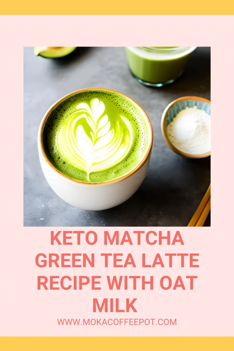 Keto Matcha Green Tea Latte recipe with oat milk