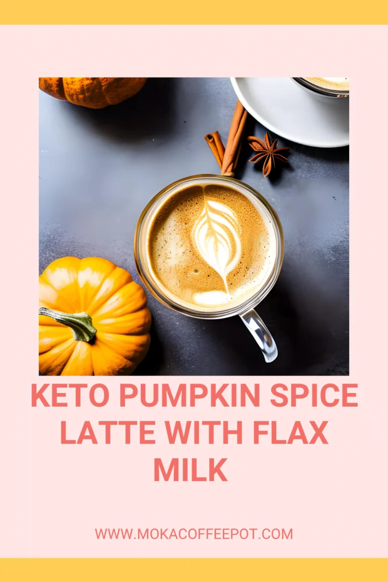 Keto Pumpkin Spice Latte with flax milk Keto Pumpkin Spice Latte with flax milk