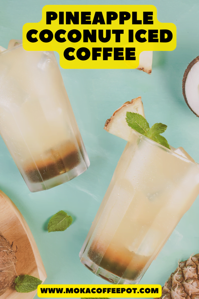 Pineapple Coconut Iced Coffee: Tropical Island Brew
