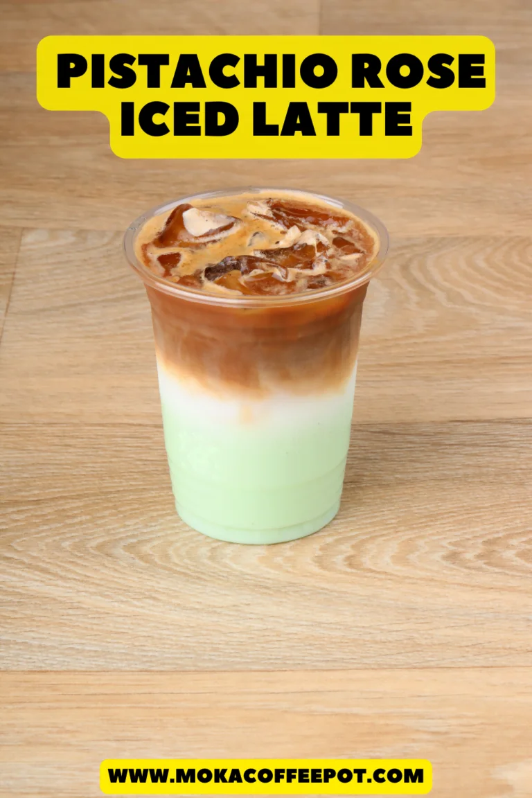 Pistachio Rose Iced Latte