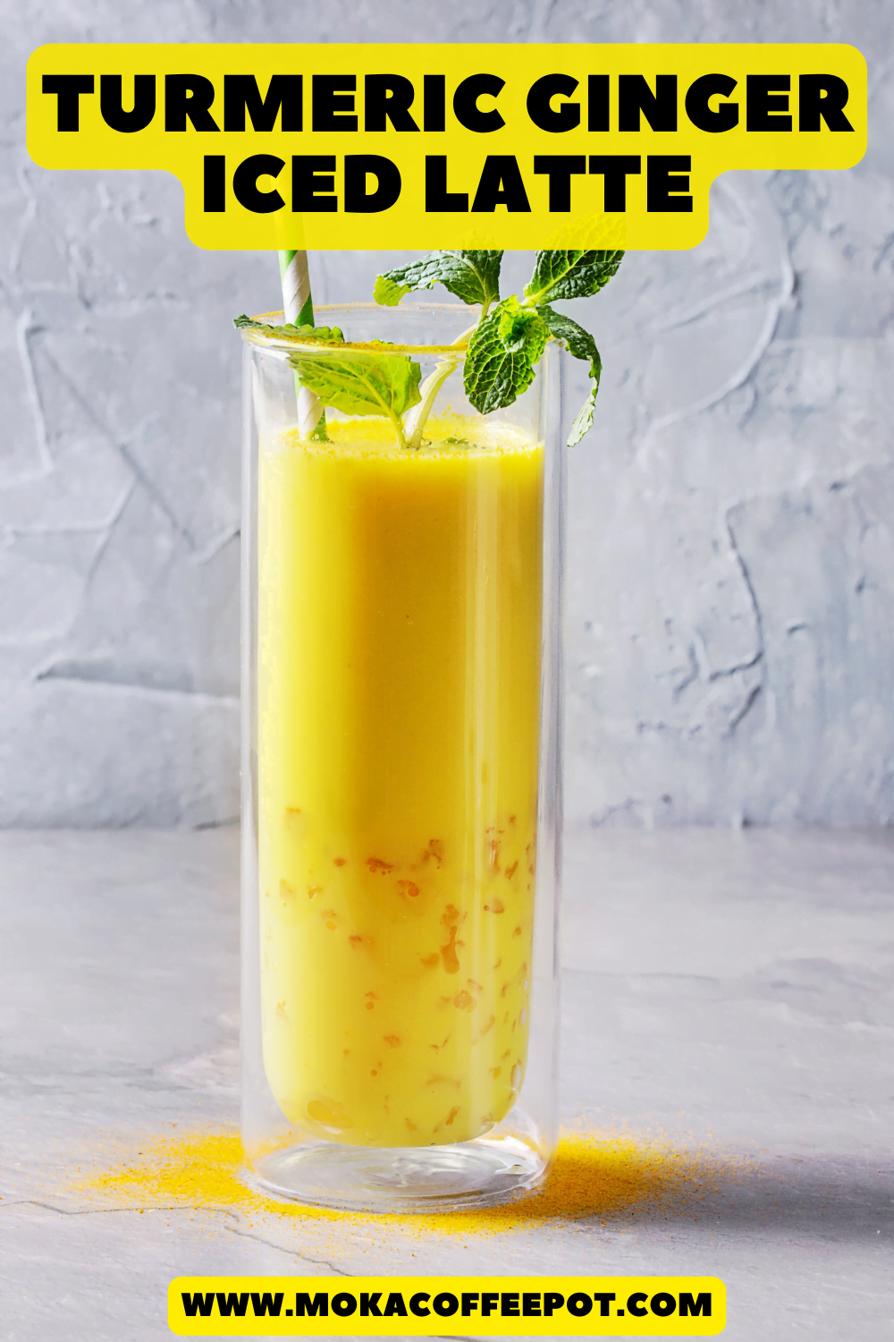 Turmeric Ginger Iced Latte
