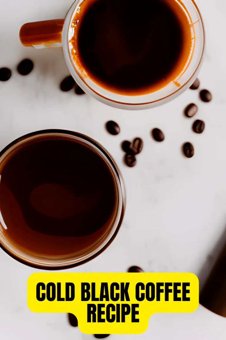 Cold Black Coffee Recipe : Iced Perfection