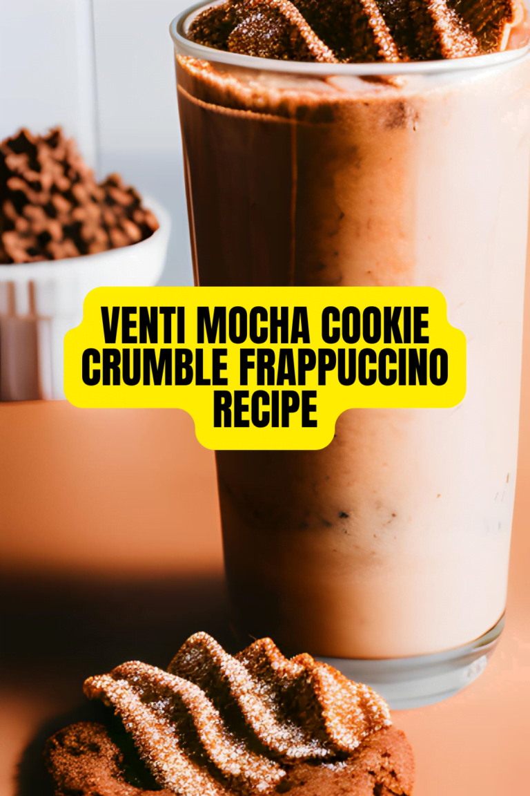 Venti Mocha Cookie Crumble Frappuccino Recipe