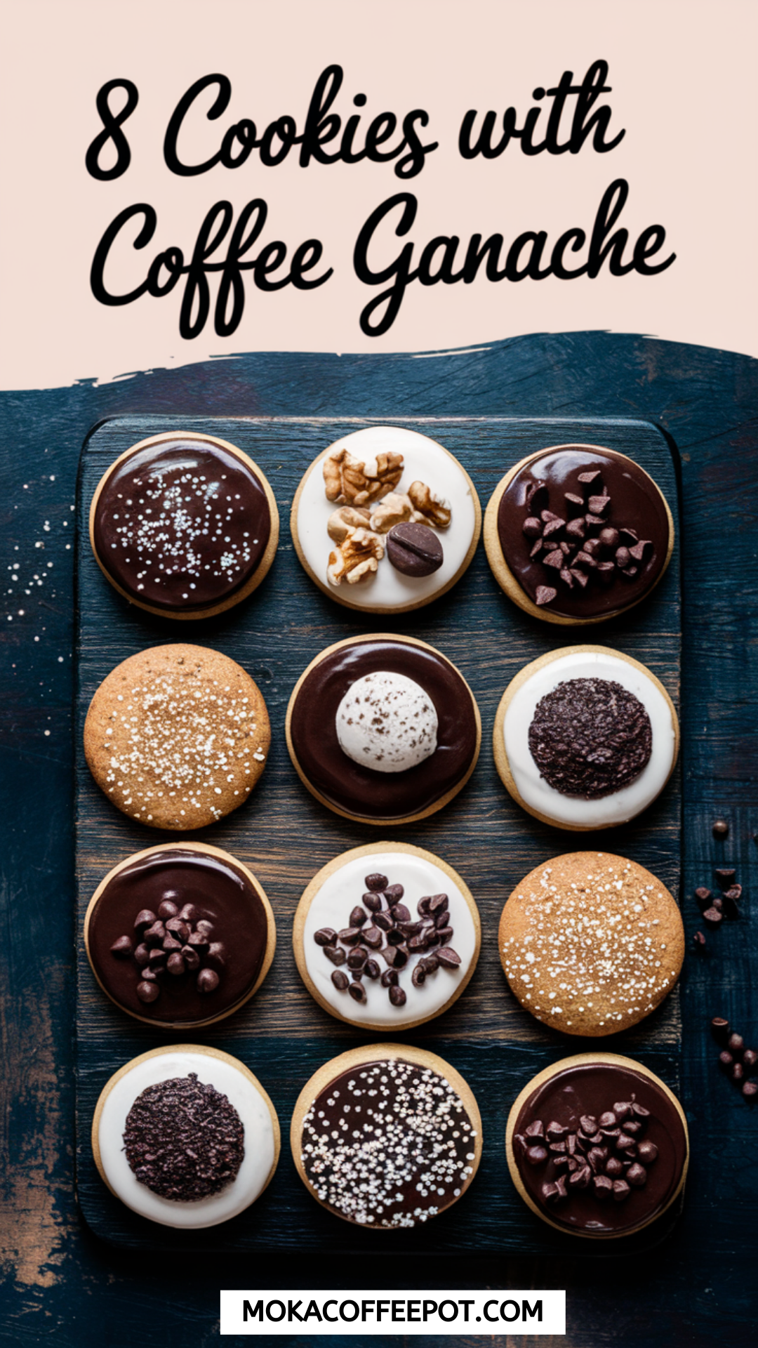 8 Cookies with Coffee Ganache 8 Cookies with Coffee Ganache