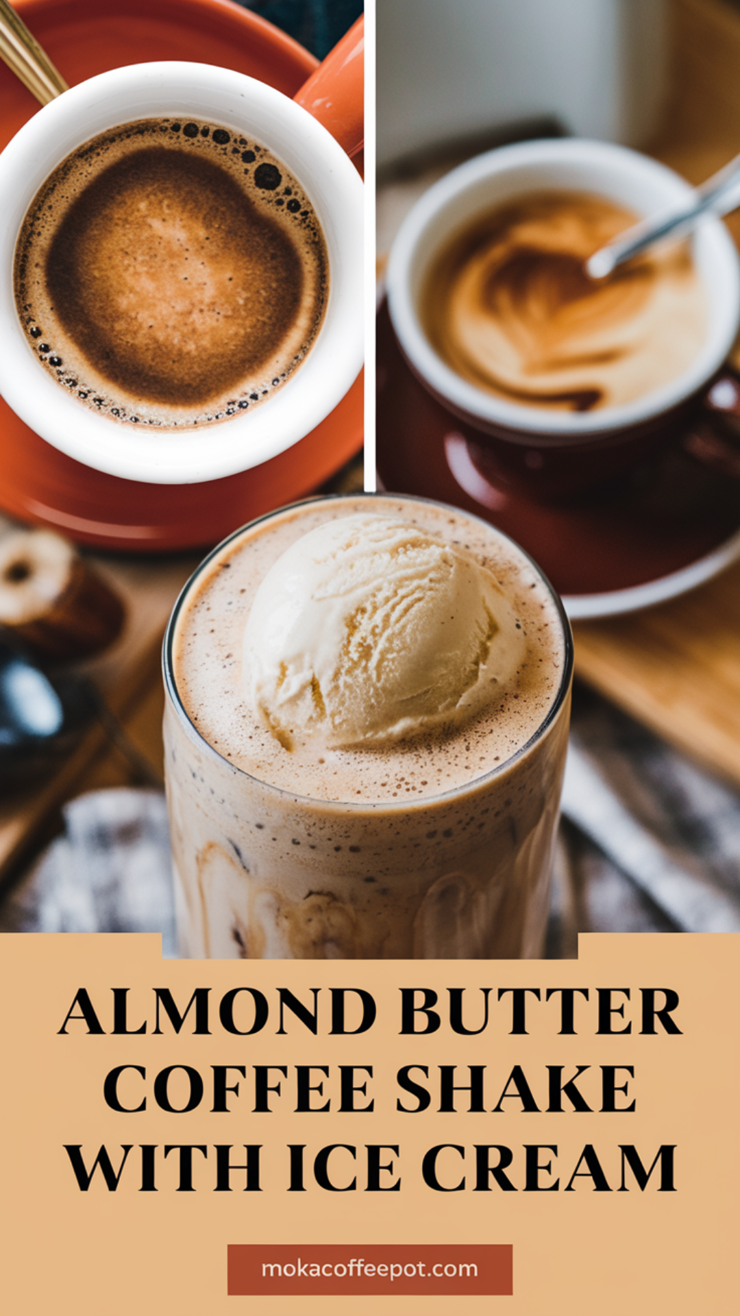 Almond Butter Coffee Shake with Ice Cream