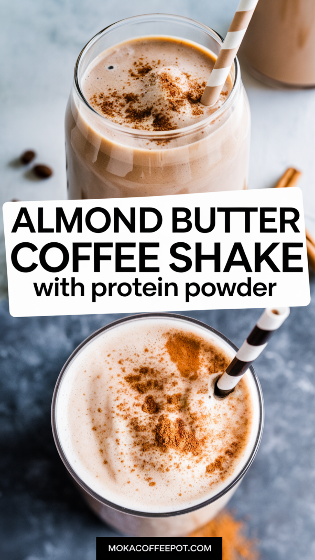 Almond Butter Coffee Shake with Protein Powder