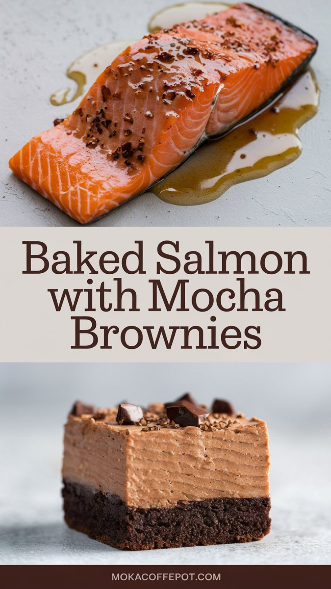 Baked Salmon with Mocha Brownies Baked Salmon with Mocha Brownies