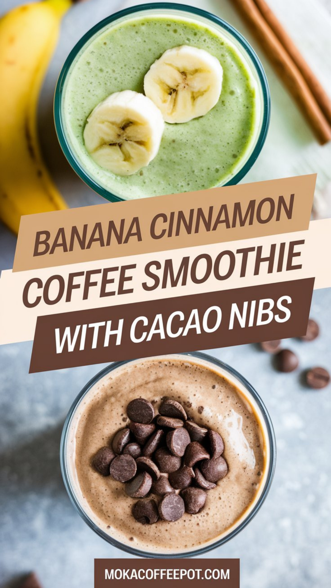 Banana Cinnamon Coffee Smoothie with Cacao Nibs Banana Cinnamon Coffee Smoothie with Cacao Nibs