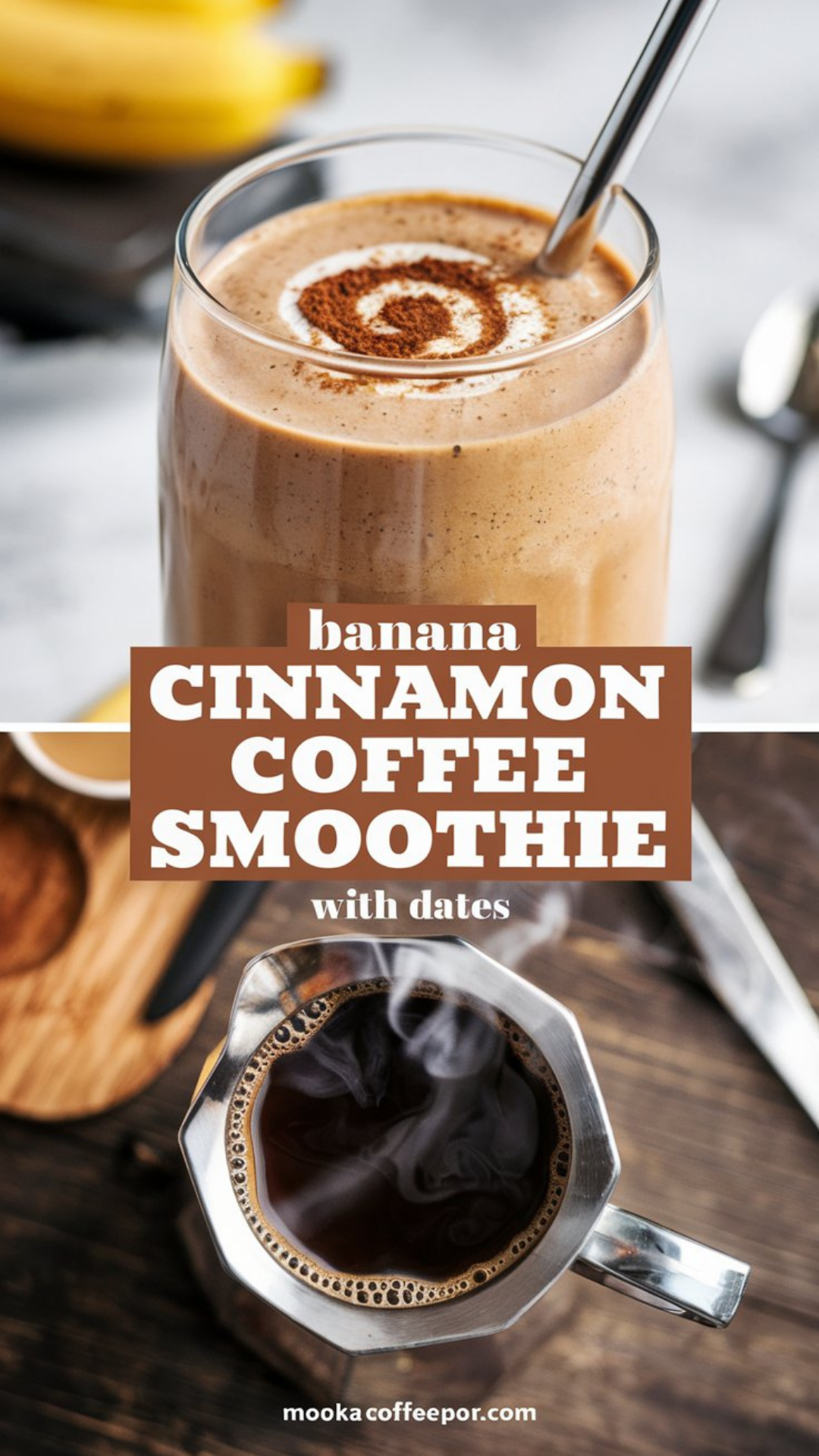 Banana Cinnamon Coffee Smoothie with Dates Banana Cinnamon Coffee Smoothie with Dates