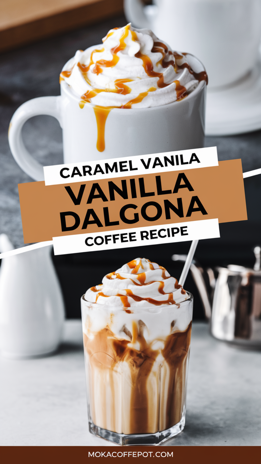 Caramel Vanilla Dalgona Coffee Recipe Caramel Vanilla Dalgona Coffee Recipe