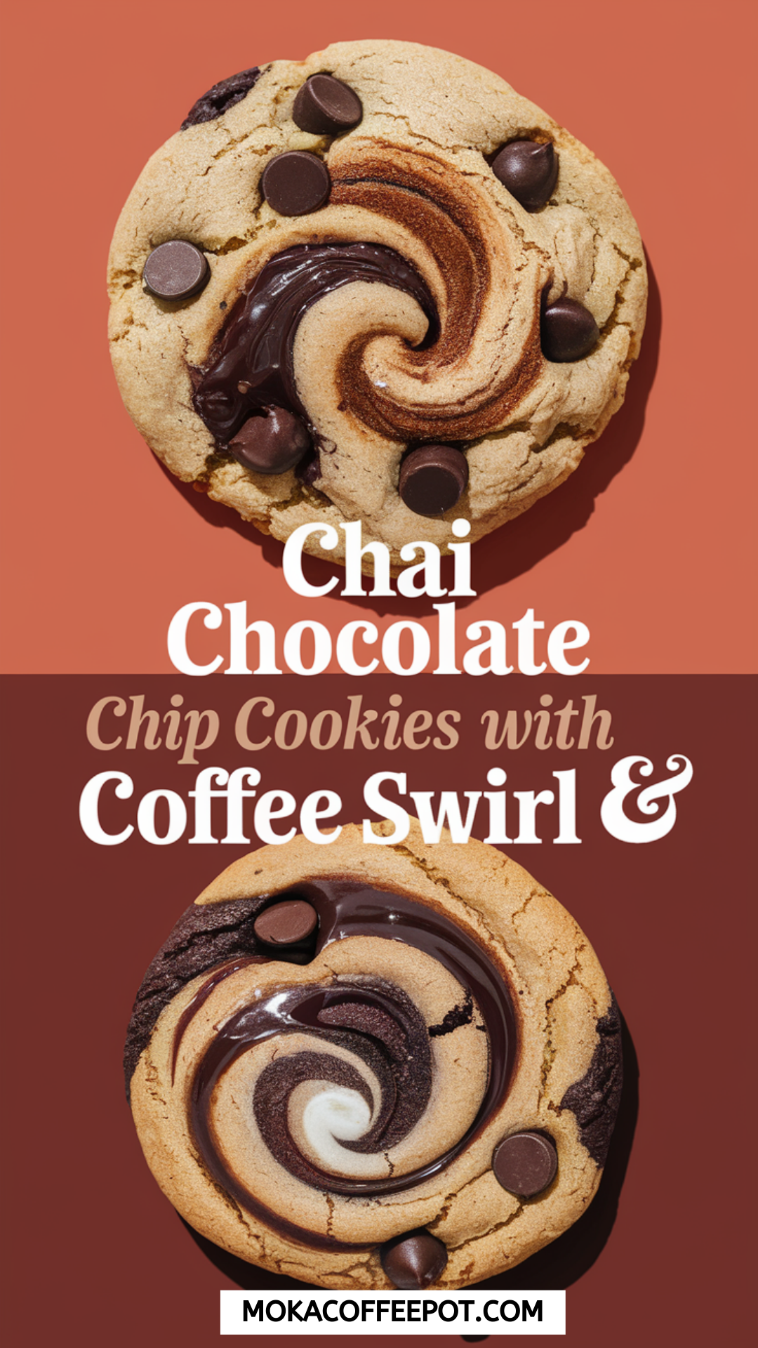 Chai Chocolate Chip Cookies with Coffee Swirl Chai Chocolate Chip Cookies with Coffee Swirl