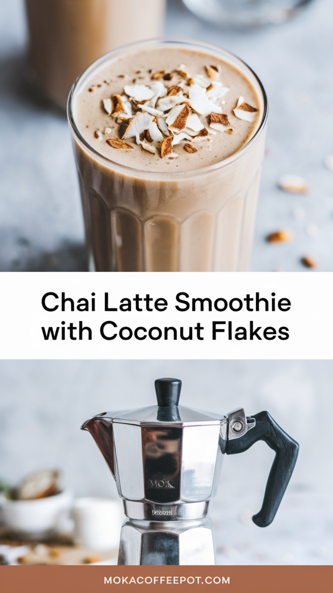 Chai Latte Smoothie with Coconut Flakes