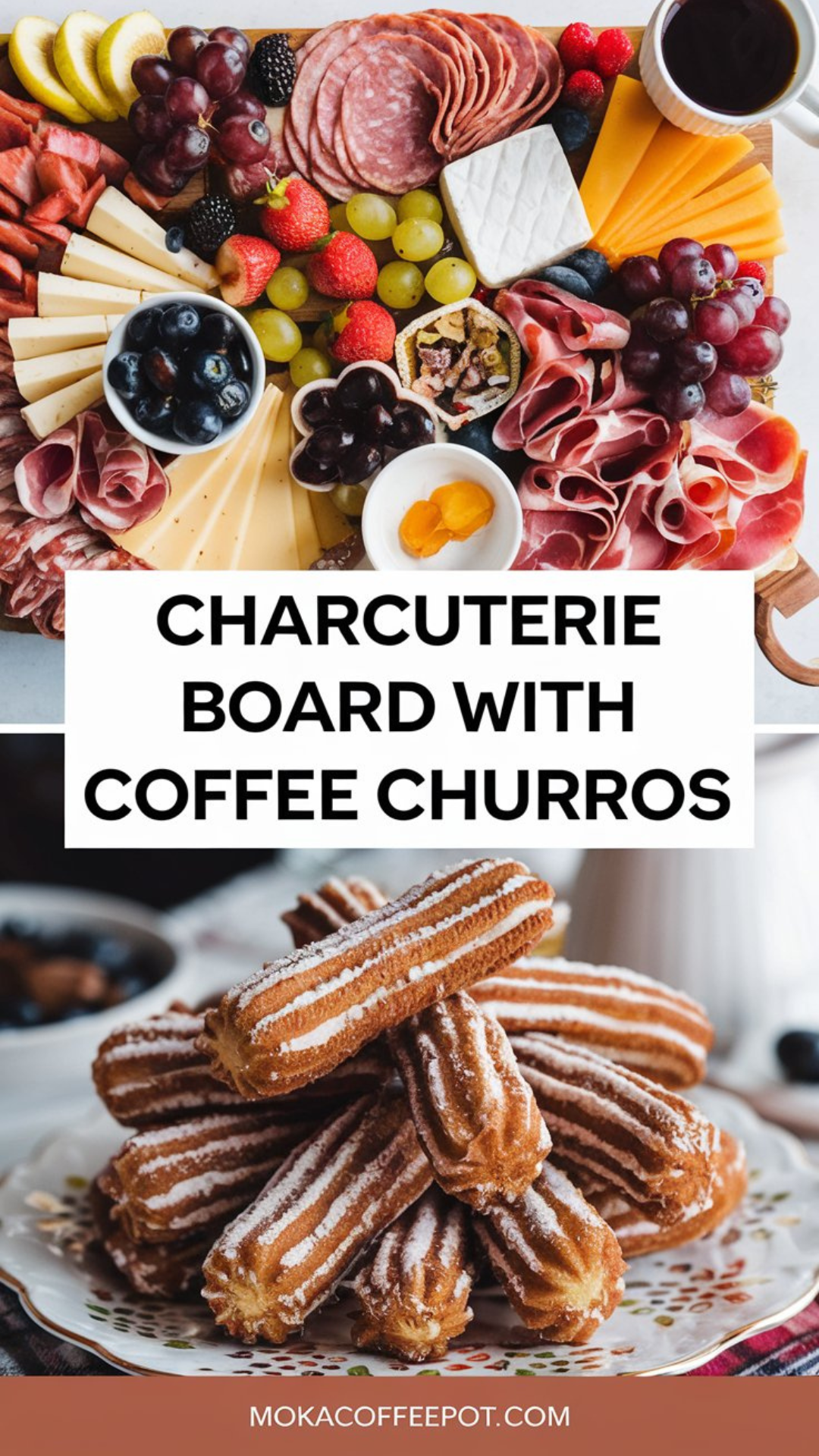 Charcuterie Board with Coffee Churros Charcuterie Board with Coffee Churros