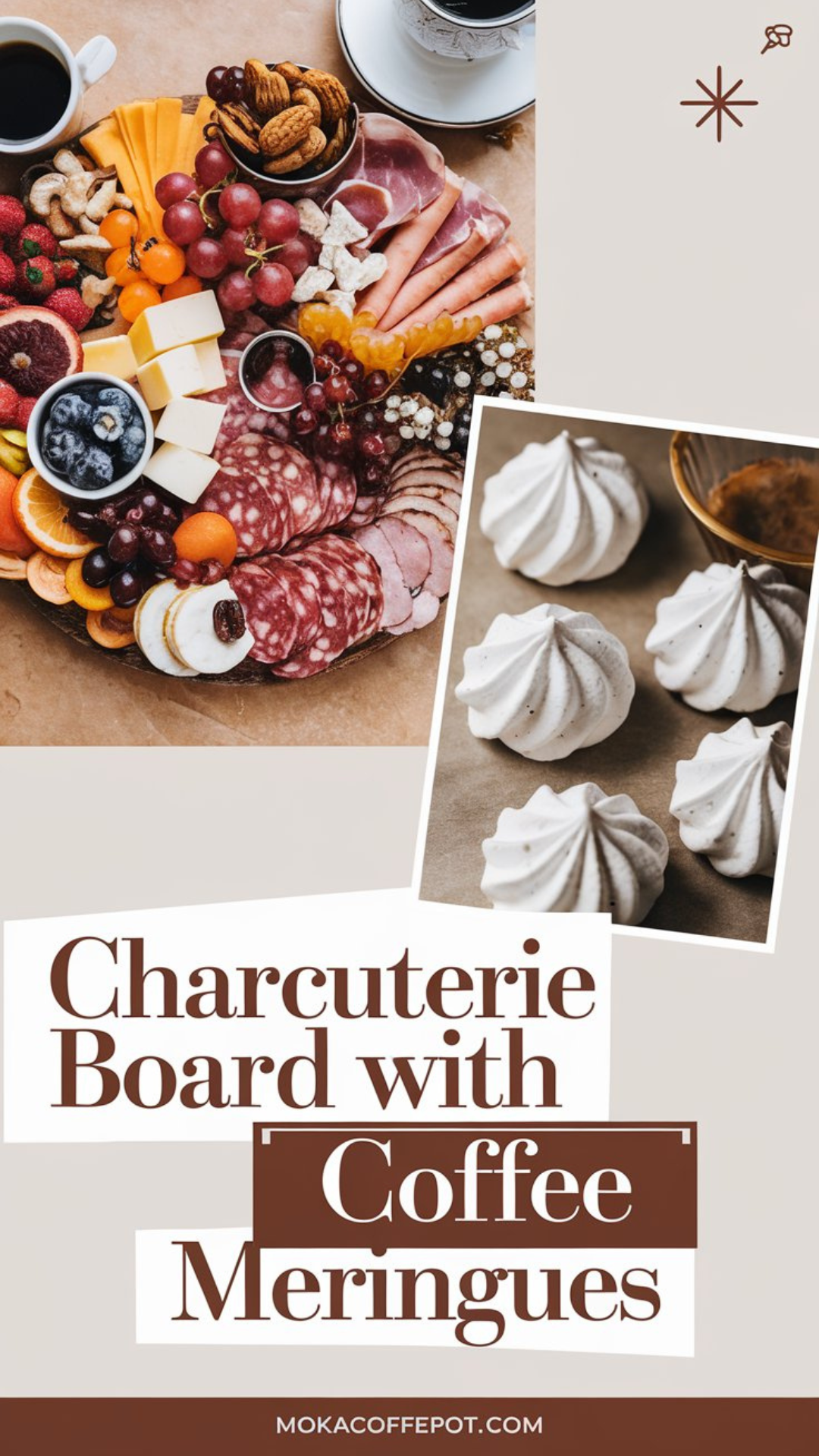 Charcuterie Board with Coffee Meringues Charcuterie Board with Coffee Meringues