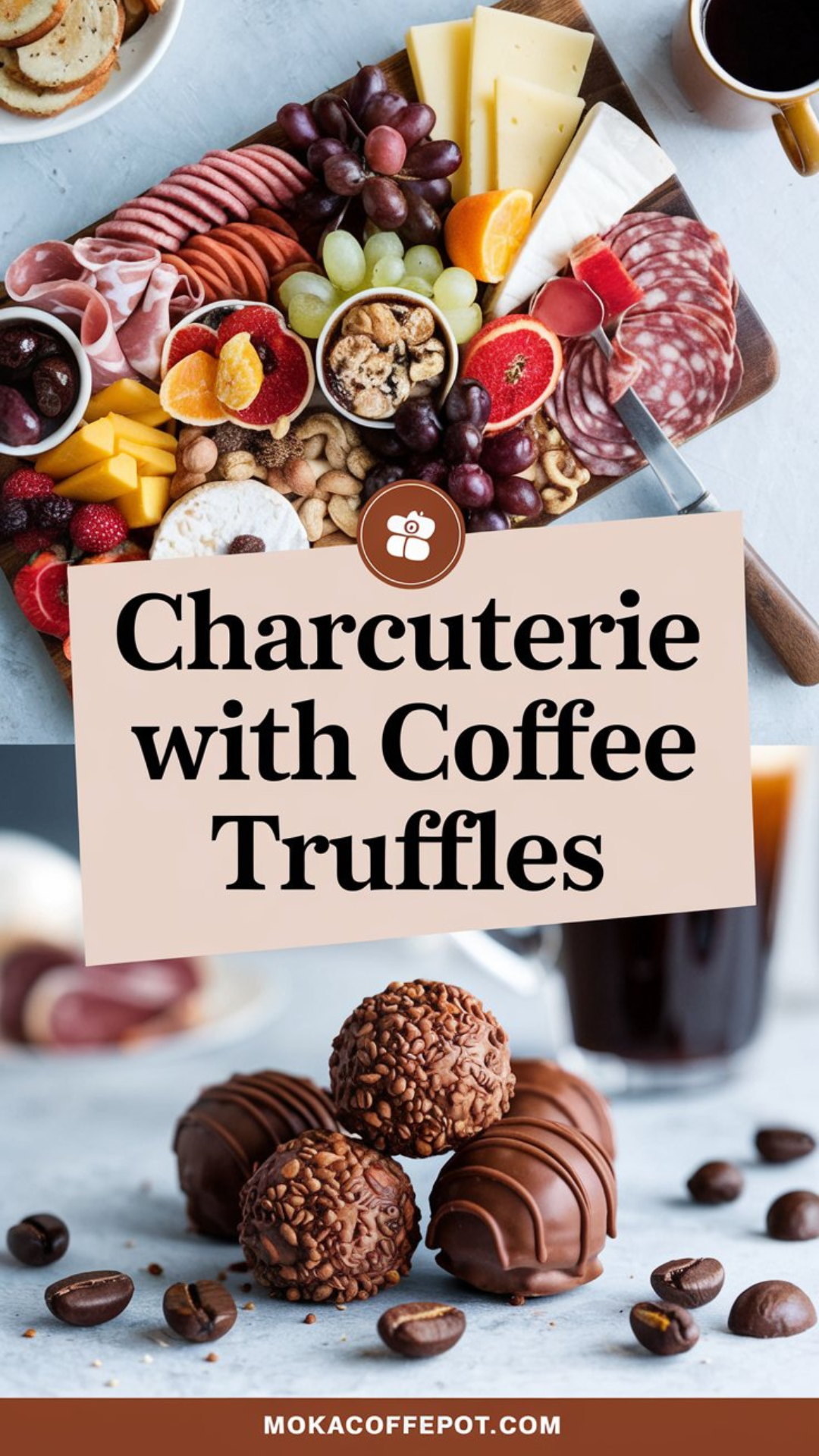 Charcuterie Board with Coffee Truffles Charcuterie Board with Coffee Truffles