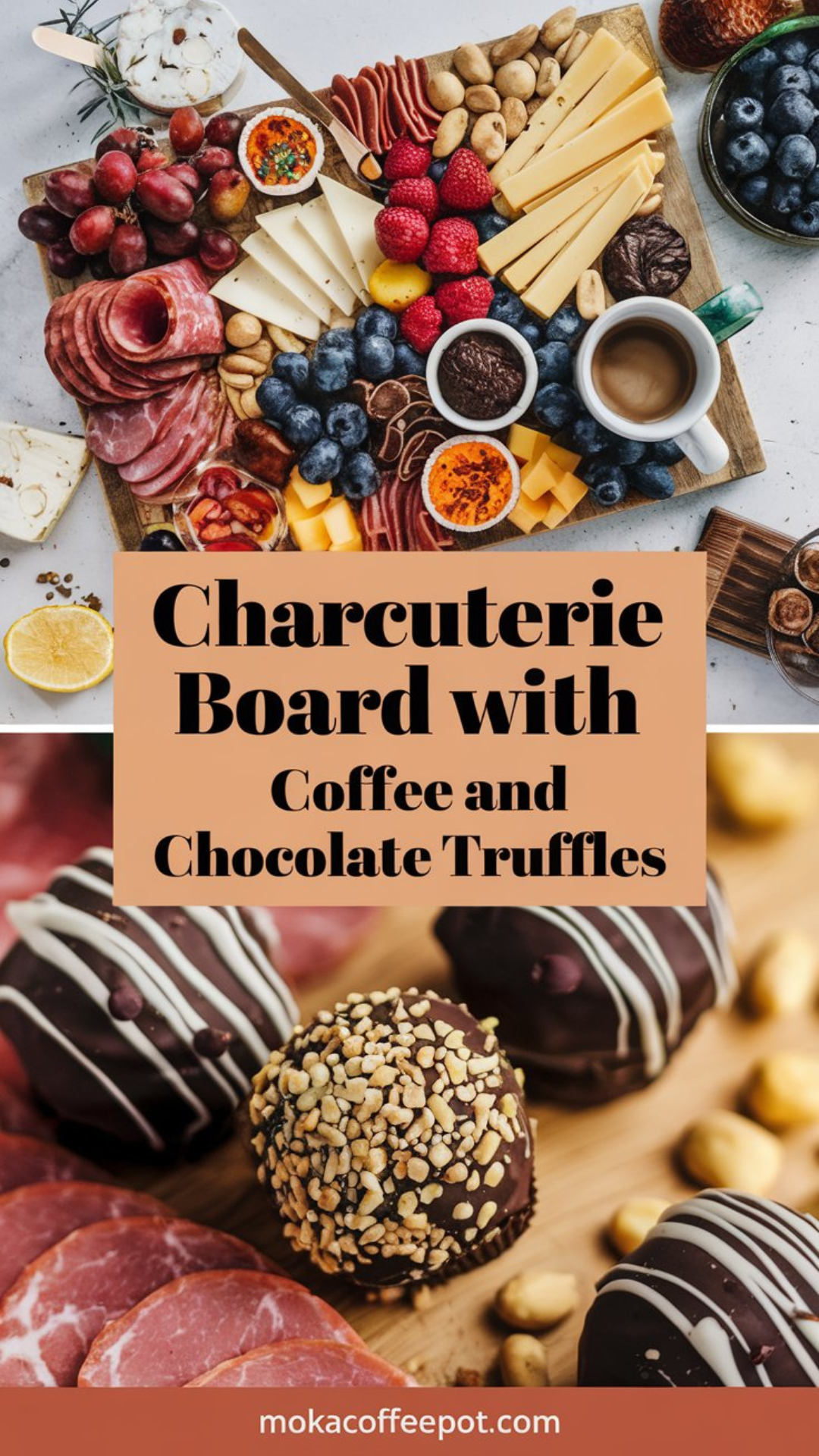 Charcuterie Board with Coffee and Chocolate Truffles Charcuterie Board with Coffee and Chocolate Truffles