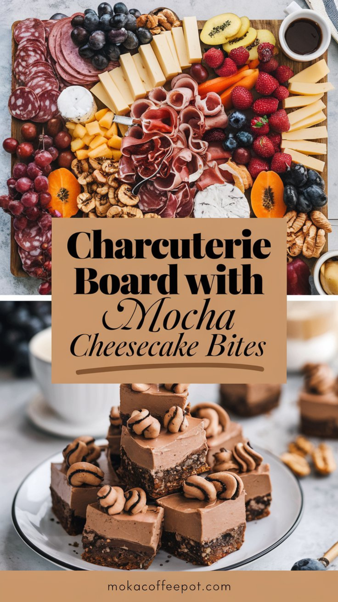 Charcuterie Board with Mocha Cheesecake Bites Charcuterie Board with Mocha Cheesecake Bites