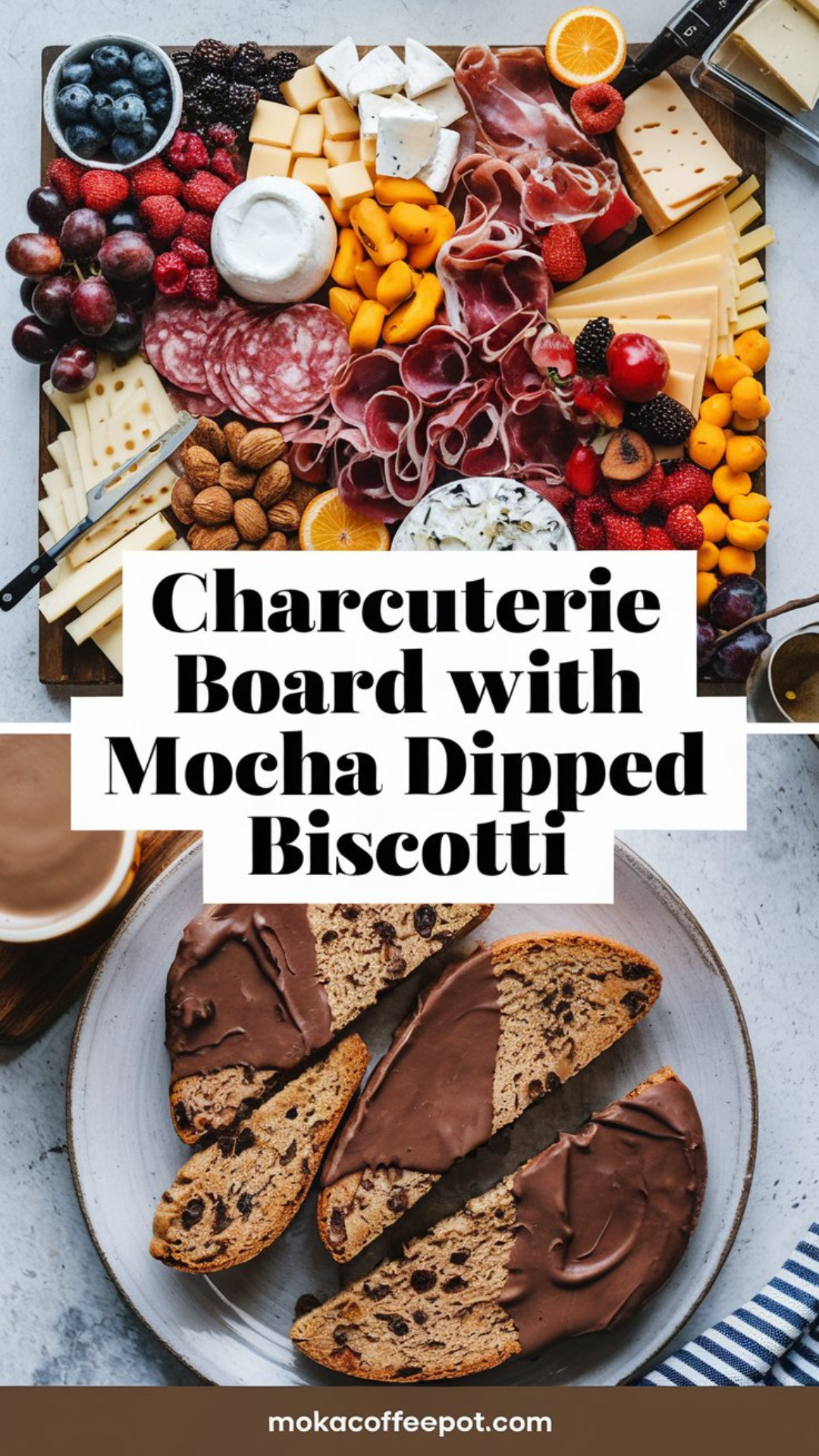 Charcuterie Board with Mocha Dipped Biscotti Charcuterie Board with Mocha Dipped Biscotti