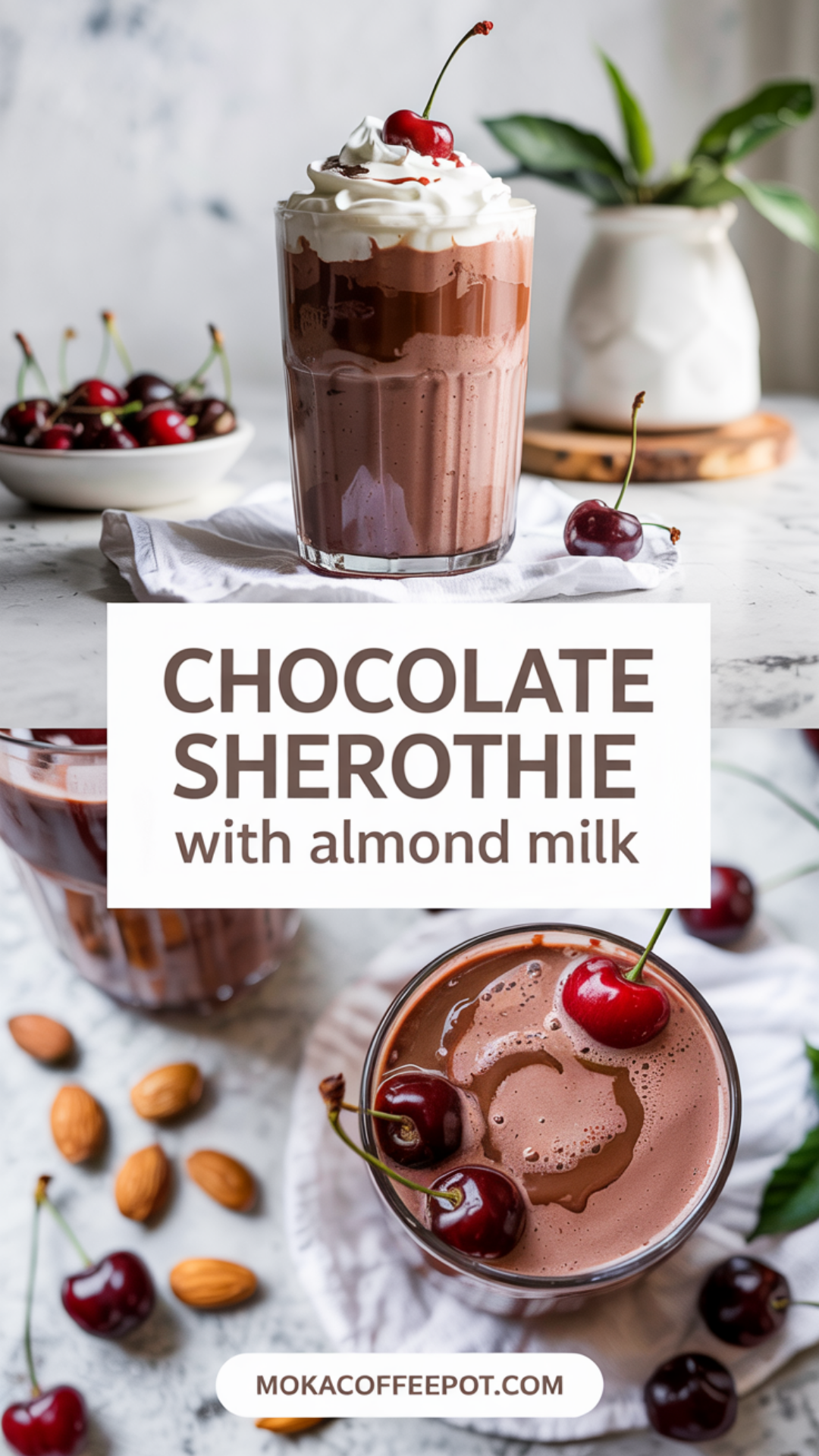 Chocolate Cherry Smoothie with Almond Milk Recipe Chocolate Cherry Smoothie with Almond Milk Recipe
