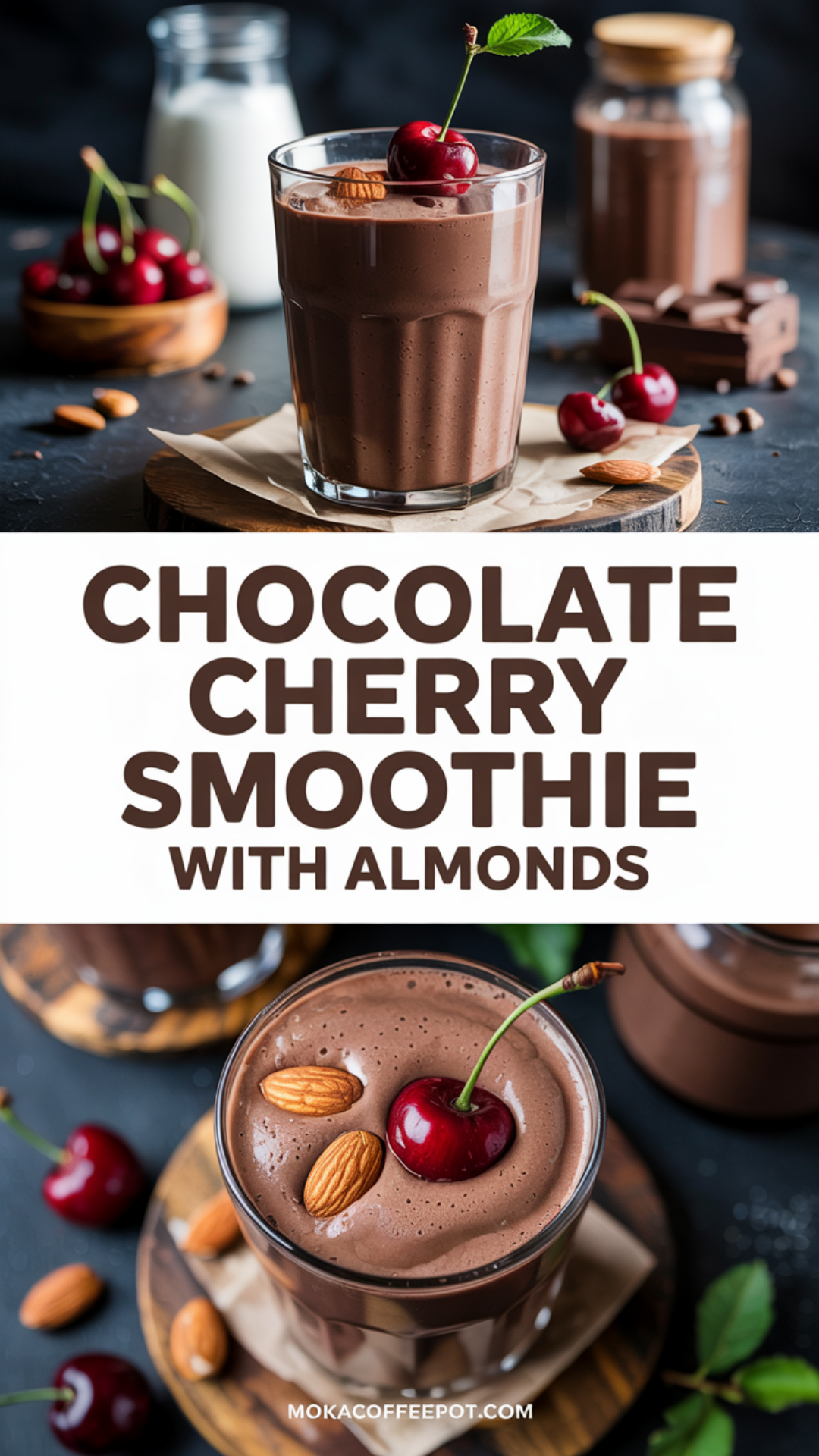 Chocolate Cherry Smoothie with Almonds Recipe Chocolate Cherry Smoothie with Almonds Recipe