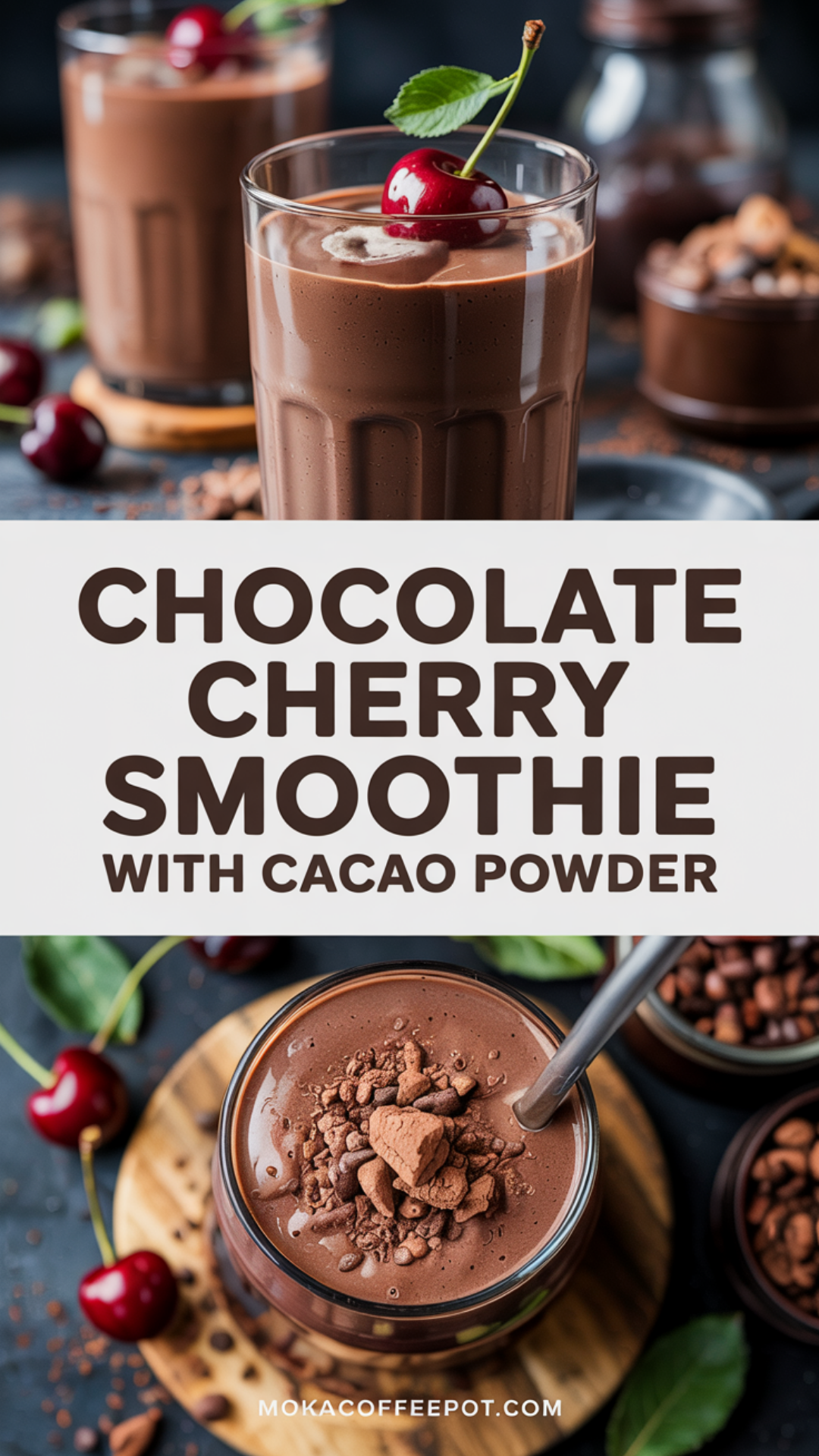 Chocolate Cherry Smoothie with Cacao Powder Recipe Chocolate Cherry Smoothie with Cacao Powder Recipe