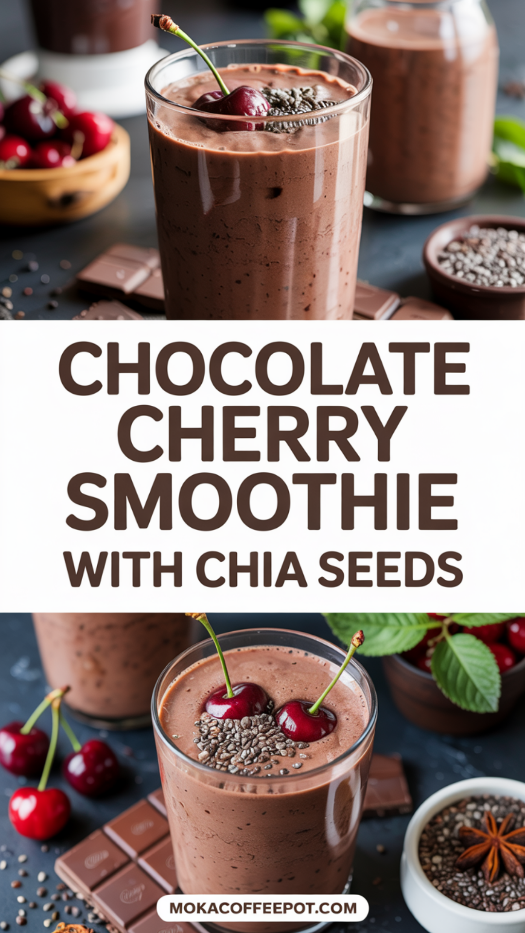 Chocolate Cherry Smoothie with Chia Seeds Recipe Chocolate Cherry Smoothie with Chia Seeds Recipe