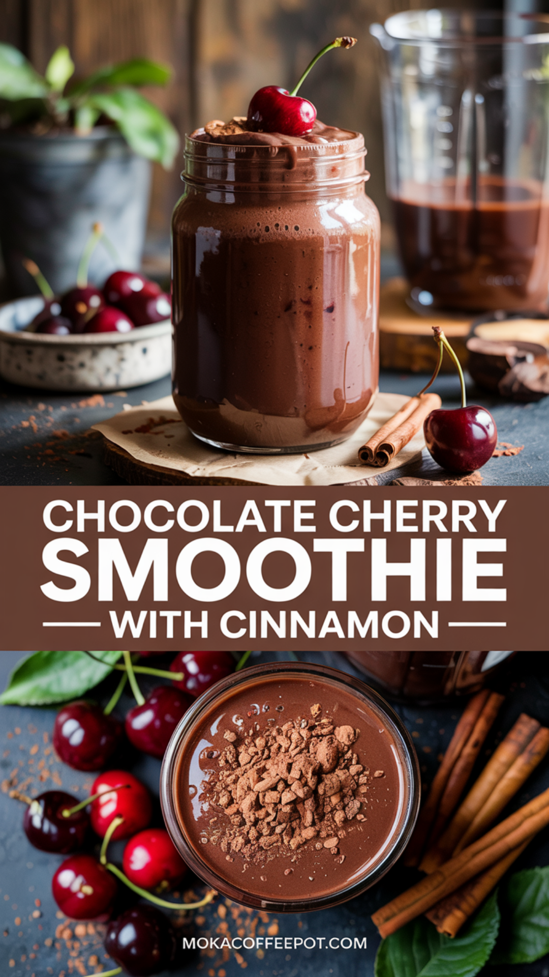 Chocolate Cherry Smoothie with Cinnamon Recipe Chocolate Cherry Smoothie with Cinnamon Recipe