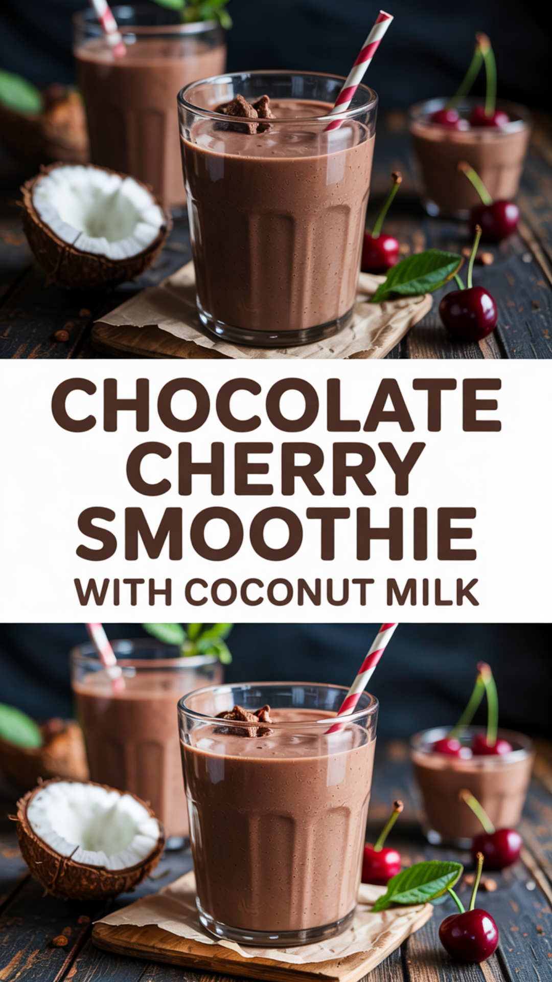 Chocolate Cherry Smoothie with Coconut Milk Recipe Chocolate Cherry Smoothie with Coconut Milk Recipe