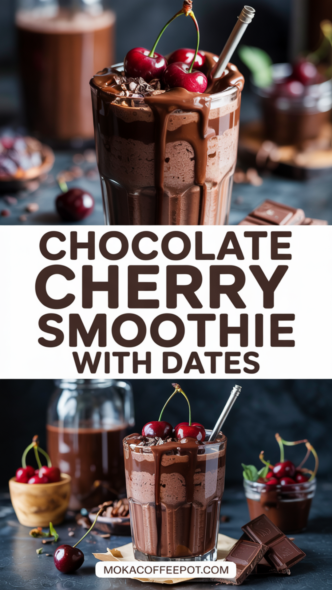 Chocolate Cherry Smoothie with Dates Recipe