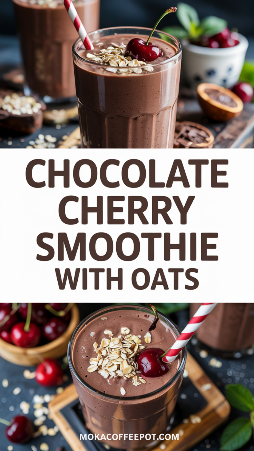 Chocolate Cherry Smoothie with Oats Recipe Chocolate Cherry Smoothie with Oats Recipe