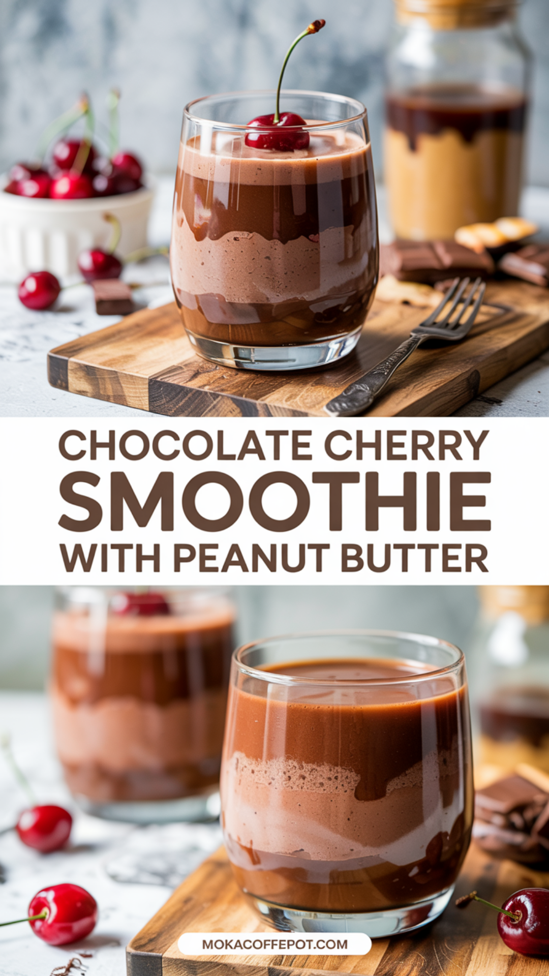 Chocolate Cherry Smoothie with Peanut Butter Recipe Chocolate Cherry Smoothie with Peanut Butter Recipe