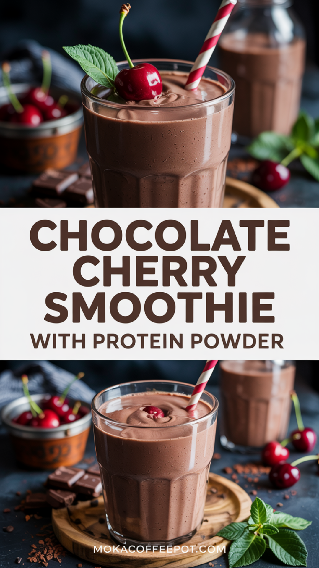 Chocolate Cherry Smoothie with Protein Powder Recipe Chocolate Cherry Smoothie with Protein Powder Recipe