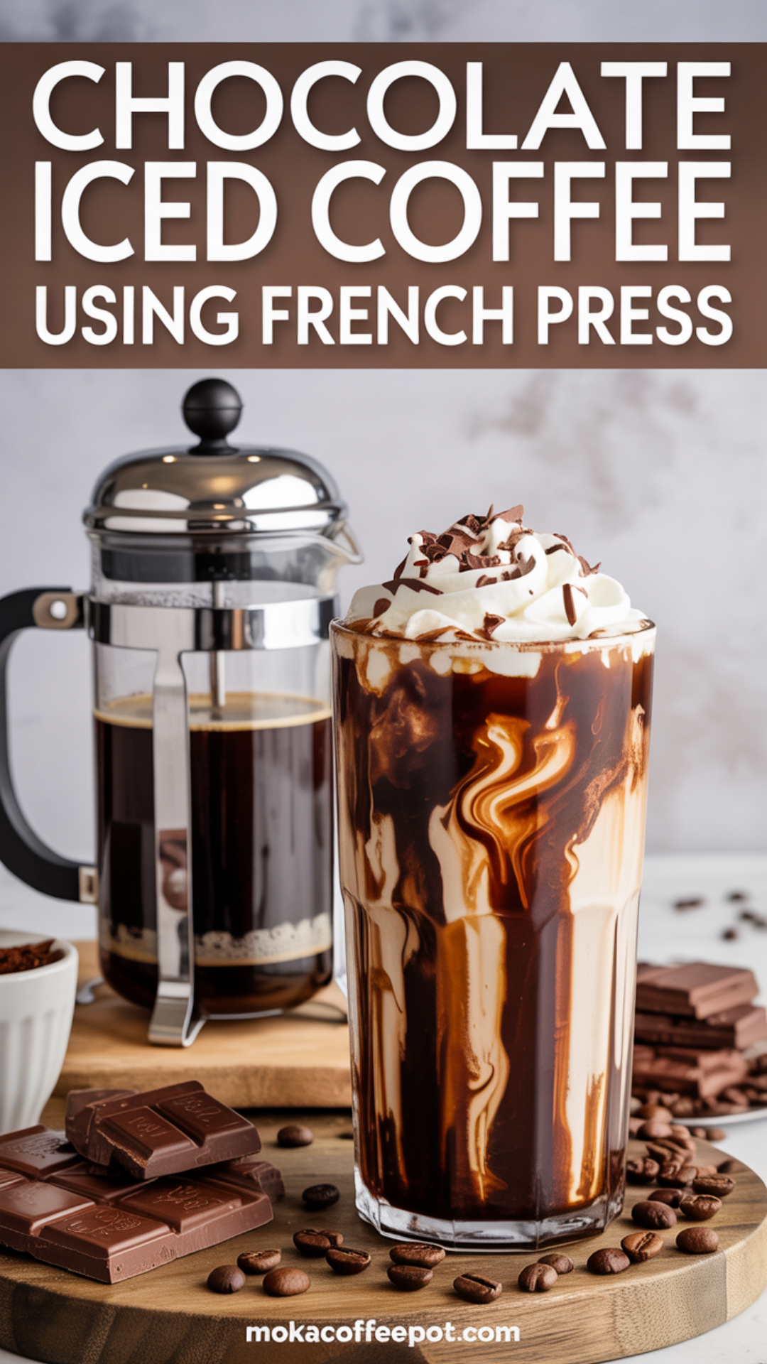 Chocolate Iced Coffee Using French Press Chocolate Iced Coffee Using French Press