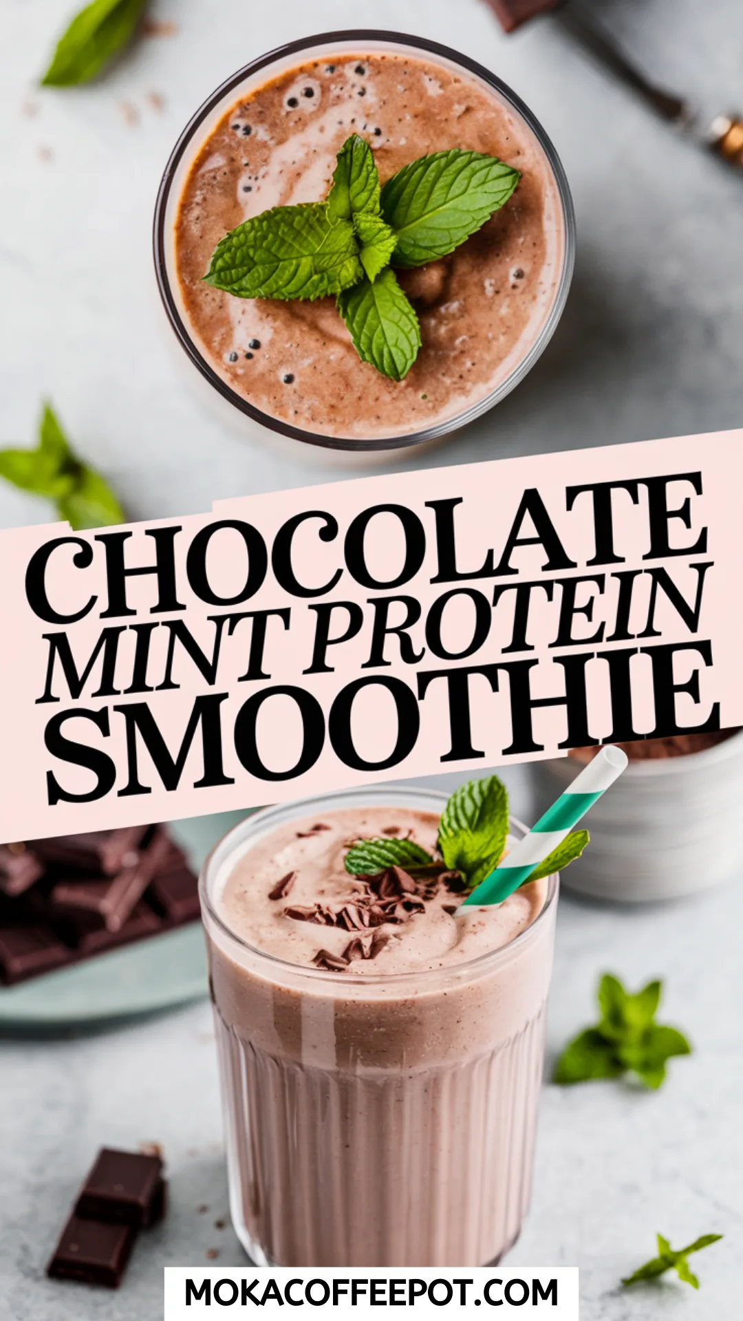 Chocolate Mint Protein Smoothie Recipe