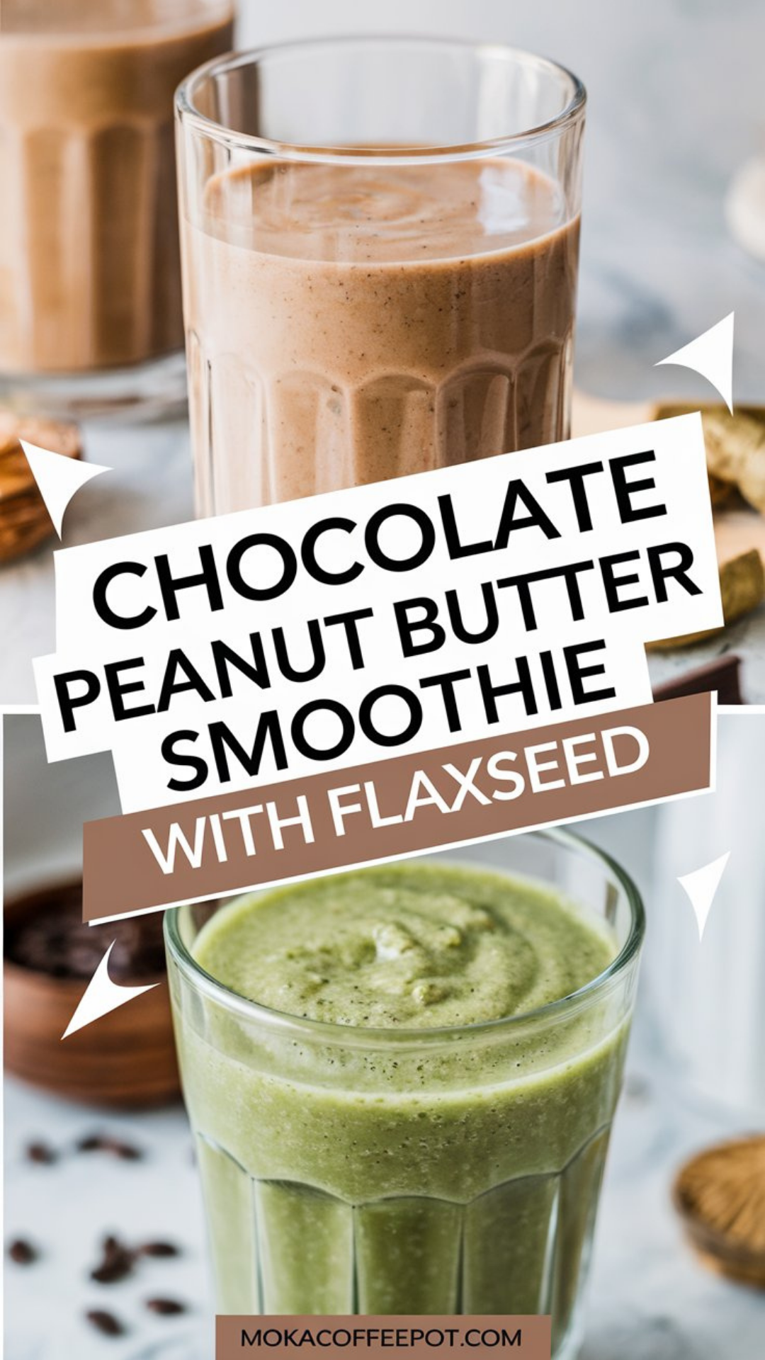 Chocolate Peanut Butter Smoothie with Flaxseed Chocolate Peanut Butter Smoothie with Flaxseed